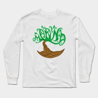 Marina Tree Word Art Long Sleeve T-Shirt